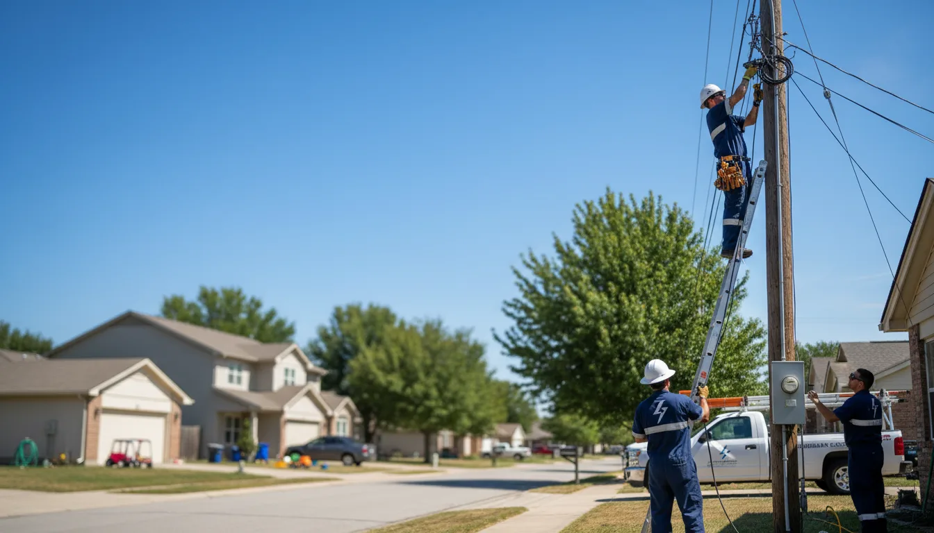 Residential electrician providing installation services in Harmony, RI